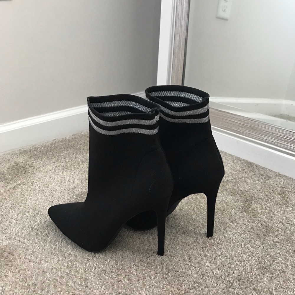 Black Sock Ankle Boots